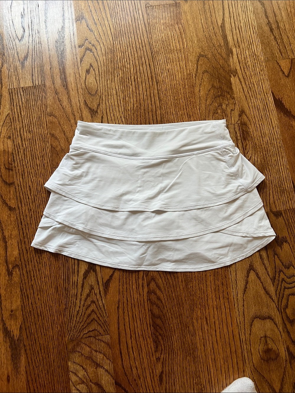 Athleta White Layered Girls Skirt